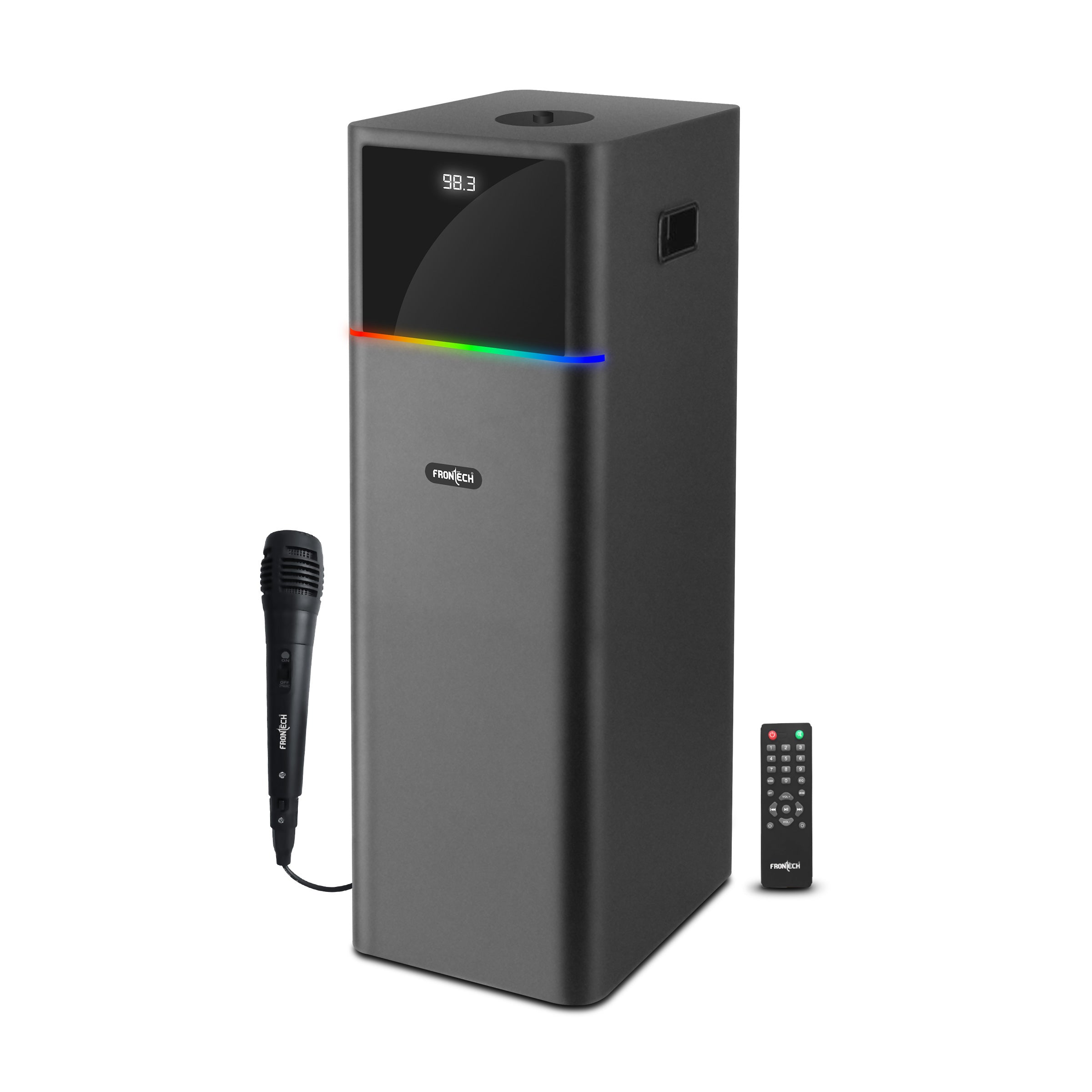 Frontech CRUX-168 Multimedia Tower Speaker | 90W Output | In-Built FM | USB/BT/AUX/MIC Support (SW-0168) Frontech CRUX-168 Multimedia Tower Speaker | 90W Output | In-Built FM | USB/BT/AUX/MIC Support (SW-0168)